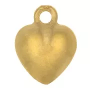 Mini dije de corazón 8x6 mm - 3 micras chapado en oro x1