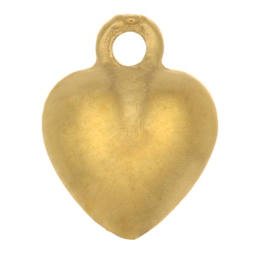 Mini dije de corazón 8x6 mm - 3 micras chapado en oro x1