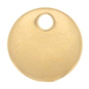 Mini dije redondo de 8 mm - 3 micras chapado en oro x1|raw }}
