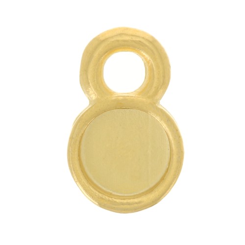 Mini Charm redondo de 5 mm para resinas UV y bicomponentes - Dorado oro fino x1