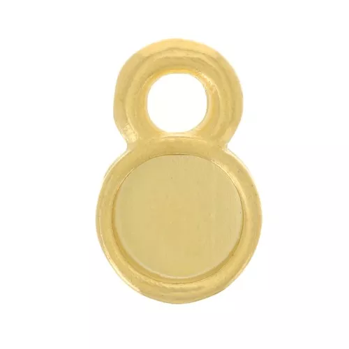 Mini Charm redondo de 5 mm para resinas UV y bicomponentes - Dorado oro fino x1