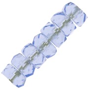 Cuentas arandalas Heishi facetadas 6x3 mm - Zafiro claro x25