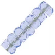 Cuentas arandalas Heishi facetadas 6x3 mm - Zafiro claro x25