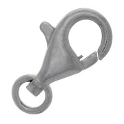 Cierre mosquetón 16 mm - Plata 925 Rodio Negro x1