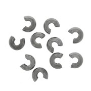 Perlas de Plata 925 Rodio Negro Aplastadas 5 mm x4|raw }}