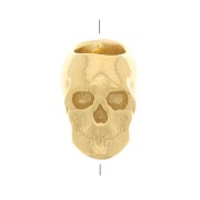 Cuenta de calavera 7x5 mm con agujero grande - Plata de ley 925 Dorado oro finox1