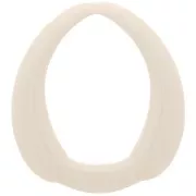 Colgante de gota calado étnica en resina opaca 41x37 mm - Marfil x1