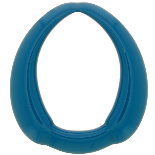 Colgante étnico de resina acaladoda 41x37 mm - Azul Pato x1