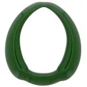 Colgante étnico de resina calado 41x37 mm - Verde oscuro x1