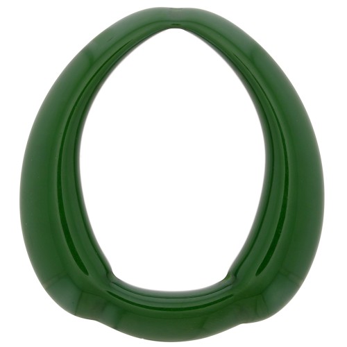 Colgante étnico de resina calado 41x37 mm - Verde oscuro x1