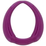 Colgante étnico de resina calado 41x37 mm - Berenjena x1