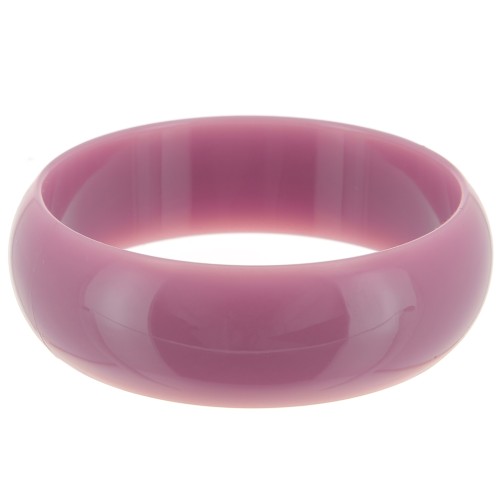Pulsera jonc de resina opaca 68 mm - Rosa viejo x1