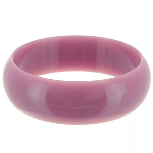 Pulsera jonc de resina opaca 68 mm - Rosa viejo x1