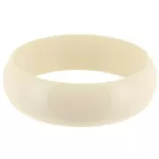 Pulsera jonc de resina opaca 68 mm - Crudo x1