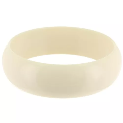 Pulsera jonc de resina opaca 68 mm - Crudo x1