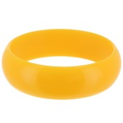 Pulsera jonc de resina opaca 68 mm - Amarillo oscuro x1
