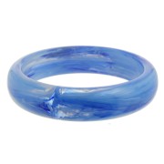 Pulsera gruesa de resina transparente 67 mm - Azul jaspeado x1|raw }}