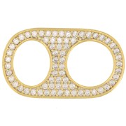 Distanciadores 20x12 mm con óxido de zirconio - Cristal - Oro x1