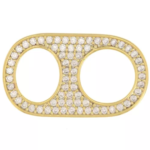 Distanciadores 20x12 mm con óxido de zirconio - Cristal - Oro x1