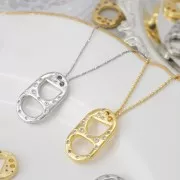 Colgante de doble agujero con tapa de lengua 20x12 mm con óxido de zirconio - Oro x1