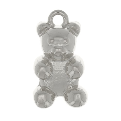 Charm Oso 14x8 mm - Rodio x1