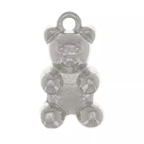 Charm Oso 14x8 mm - Rodio x1