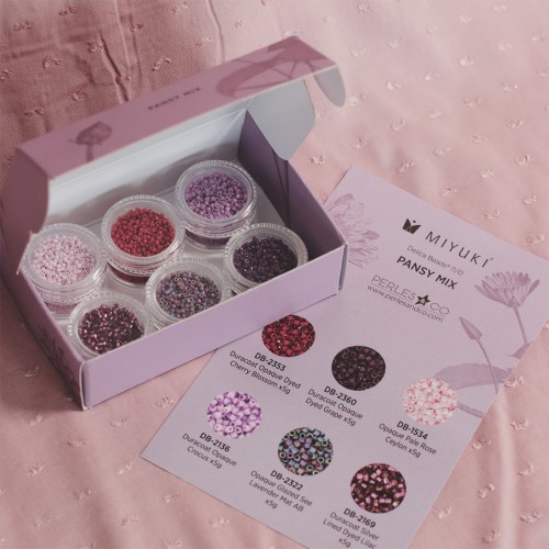Kit de cuentas Miyuki By Perles & Co - Miyuki Delica 11/0 Pansy Mix