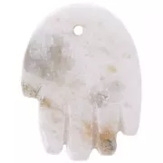 Colgante de mano 20.5x15 mm piedra preciosa - Piedra de Luna x1