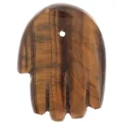 Colgante de mano 20.5x15 mm en piedra preciosa - Ojo de Tigre x1