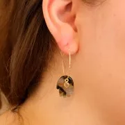 Colgante de mano 20.5x15 mm en piedra preciosa - Ojo de Tigre x1