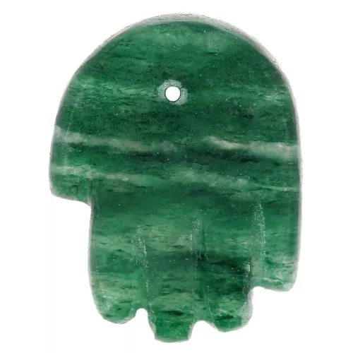 Colgante de mano 20.5x15 mm en piedra preciosa - Aventurina x1