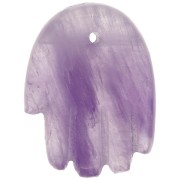 Colgante de mano 20.5x15 mm piedra preciosa - Amatista x1
