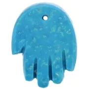 Colgante de mano 20,5x15 mm en imitación de piedra preciosa - Turquesa x1