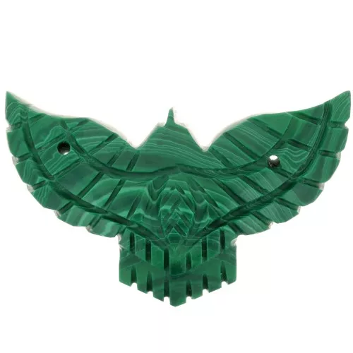 Entrepieza de piedra preciosa de águila de 42x24mm - Malaquita x1