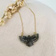 Entrepieza de piedra preciosa de águila de 42x24mm - Amazonita x1