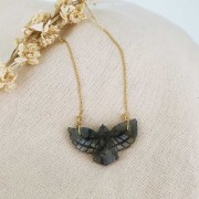 Entrepieza de piedra preciosa de águila de 42x24mm - Labradorita x1