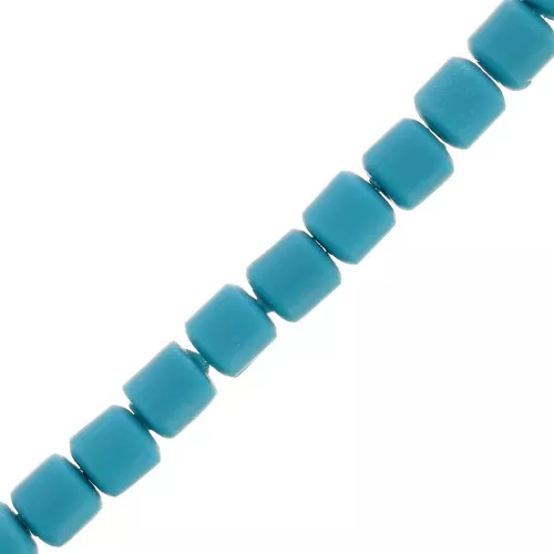 Arandelas tubos Heishi de arcilla polimérica 6.2x6 mm - Azul x39cm