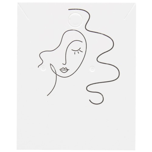 Juego de 20 tarjetas porta-joyas 6x5 cm Pendientes y collares Motivo mujer