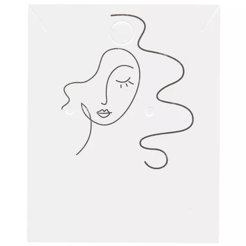 Juego de 20 tarjetas porta-joyas 6x5 cm Pendientes y collares Motivo mujer