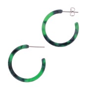 Aros de acetato de celulosa de 31 mm - carey - verde oscuro - negro x2|raw }}