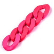 Eslabón Acrílico retorcido Ovalado 30x21 mm - Rosa Mate Opaco x1|raw }}