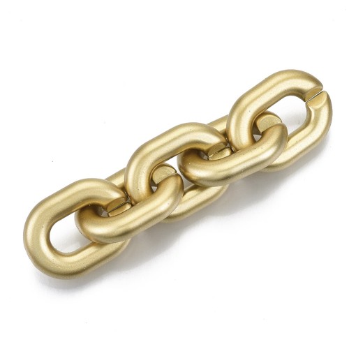 Eslabones ovalados 24x18 mm - Dorado Mate x10