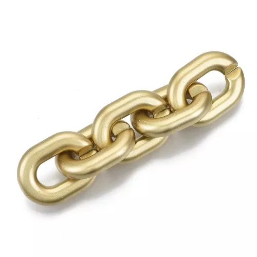 Eslabones ovalados 24x18 mm - Dorado Mate x10