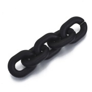 Eslabones ovalados 24x18 mm - Mate negro opaco x10|raw }}