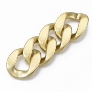Eslabón acrílico ovalado trenzado 39,5x32 mm - Dorado mate x1|raw }}