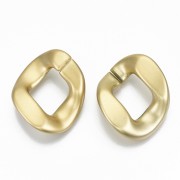 Eslabón acrílico ovalado trenzado 39,5x32 mm - Dorado mate x1