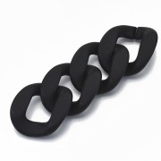 Eslabón acrílico ovalado trenzado 39,5x32 mm - Negro opaco mate x1|raw }}