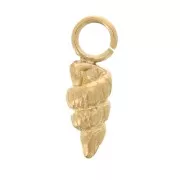 Dije mini concha 9x3 mm - Acero inoxidable 304 Dorado x1