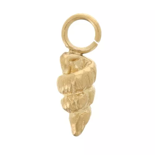Dije mini concha 9x3 mm - Acero inoxidable 304 Dorado x1