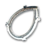 Engaste PureCrystal 4327 pera 30x20 mm plateado